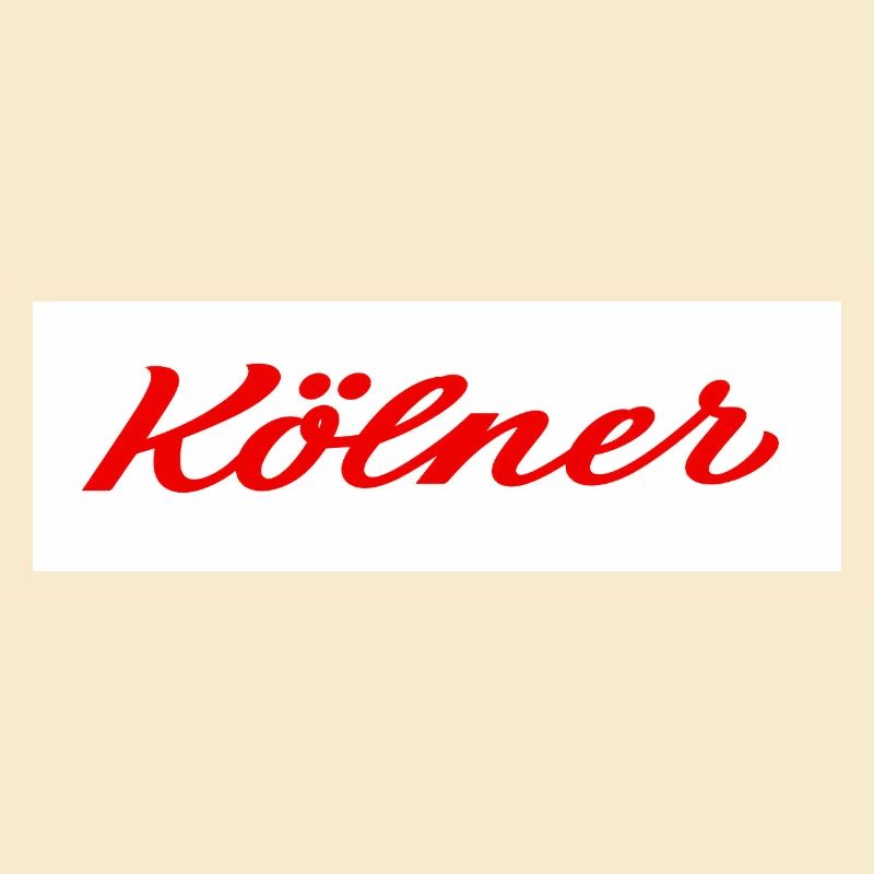Kölner Roter Script-Logo Print