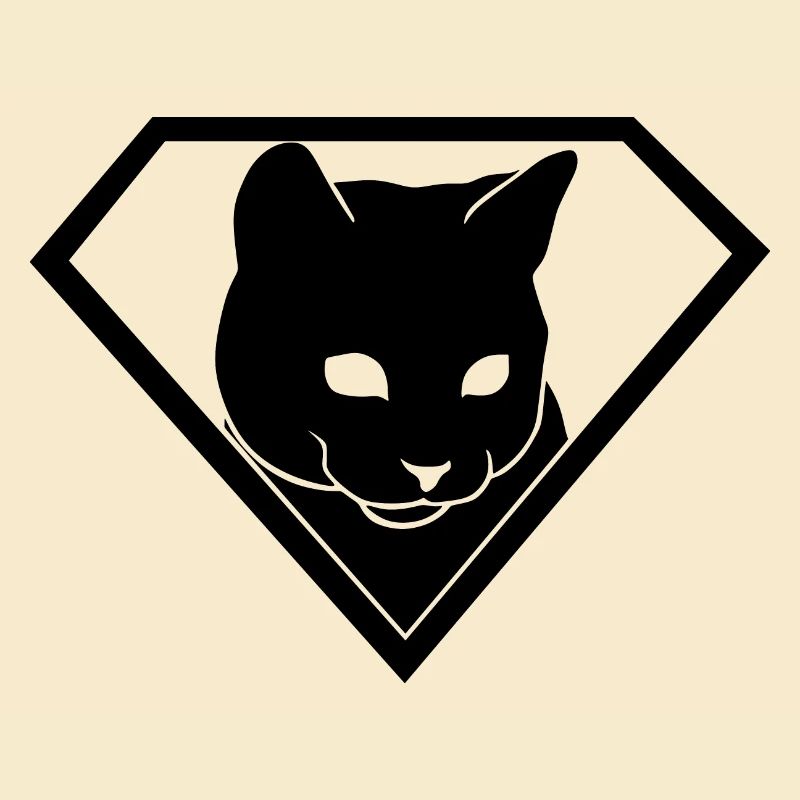 Superheld Katze im Schild | Supercat Emblem