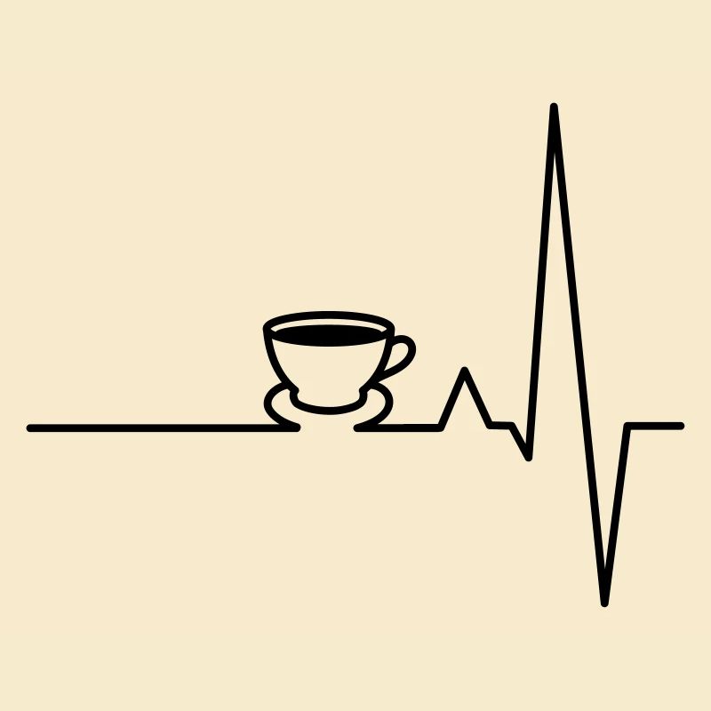 EKG Kaffee Herzschlag