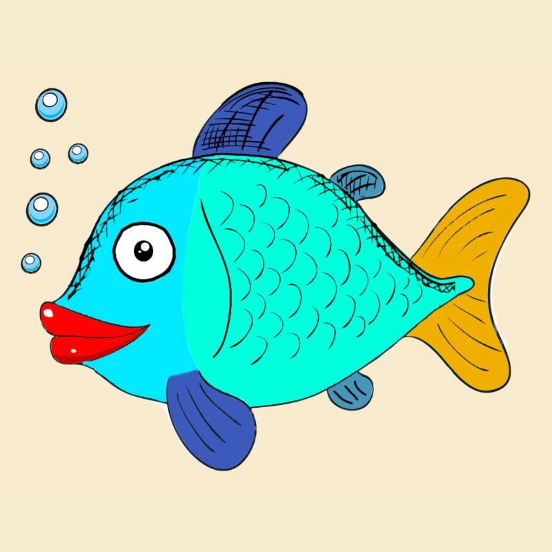 fisch mit Blubberblasen