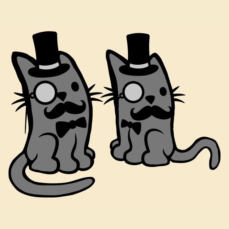 Herren 2 Katzen Freunde