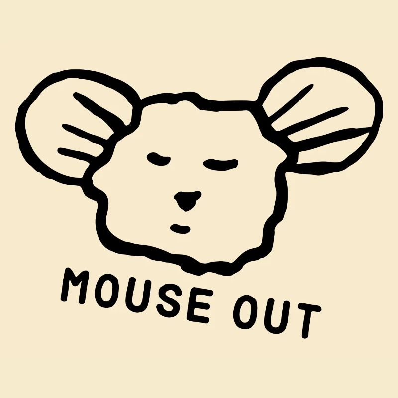 Souris mignonne « mouse out » cool disant