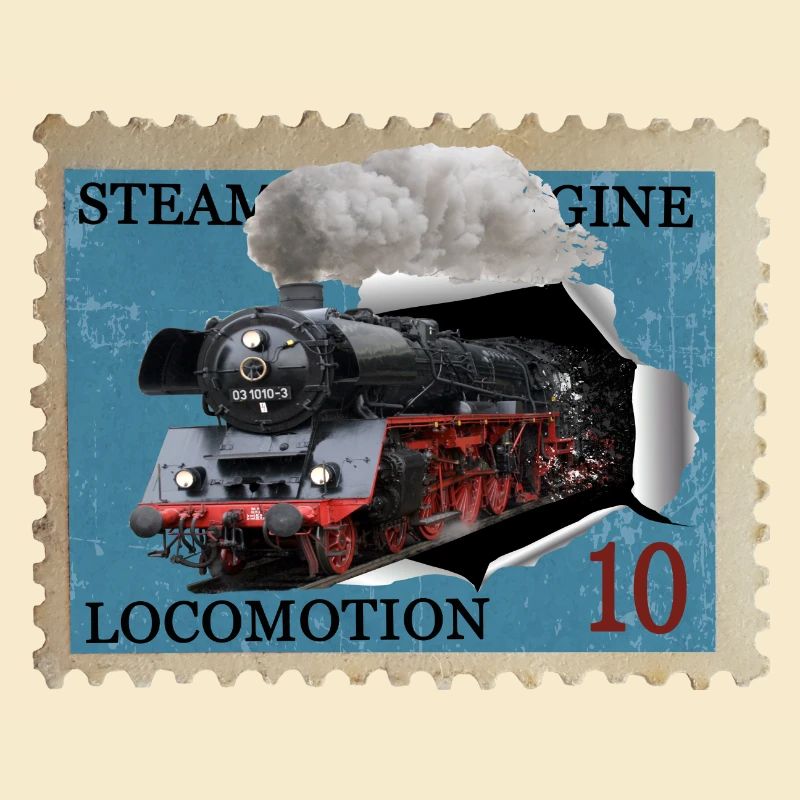 Briefmarke Dampflokomotive