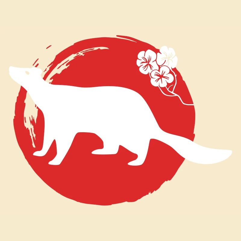 Marder Silhouette Japanisch