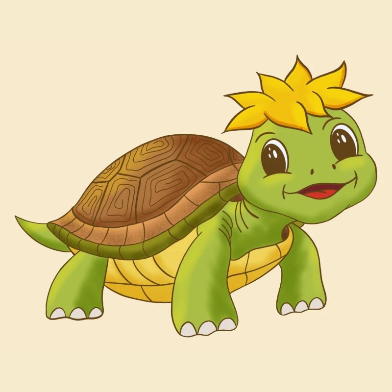 Niedliche lächelnde Comic Schildkröte
