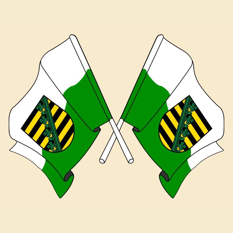 Deux drapeaux de Saxe