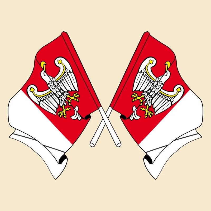 Two flags Greater Poland