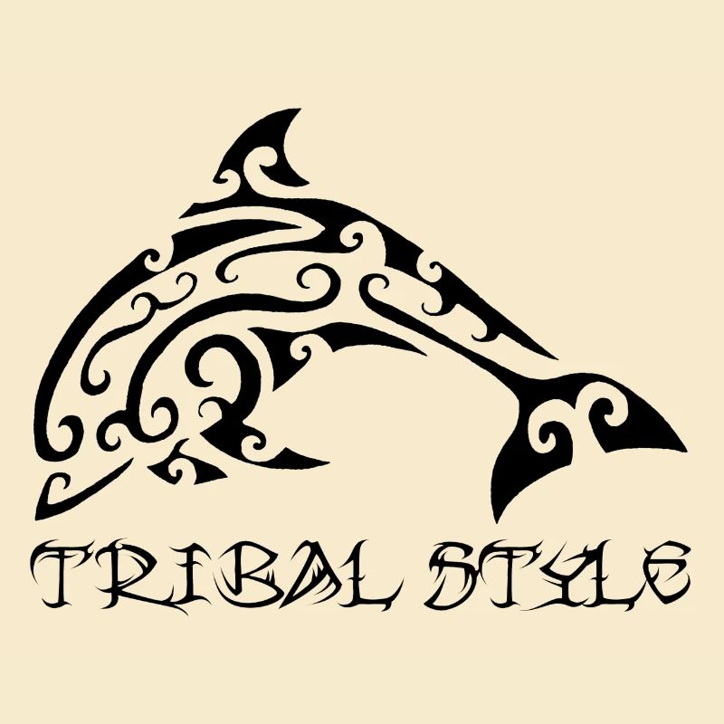 Polynesischer schwarzer Delfin