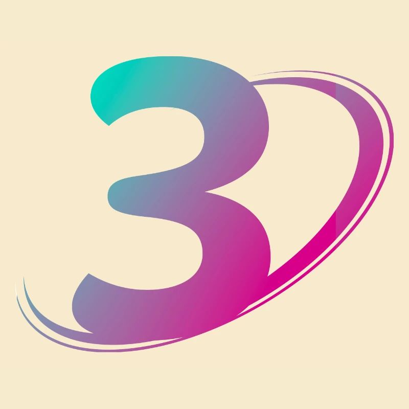 Number 3 multicolor