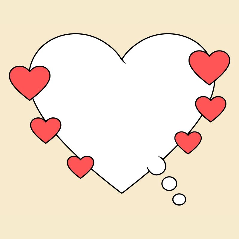 Thought bubble with heart