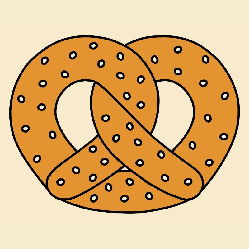 Brezel mit Sesam Illustration