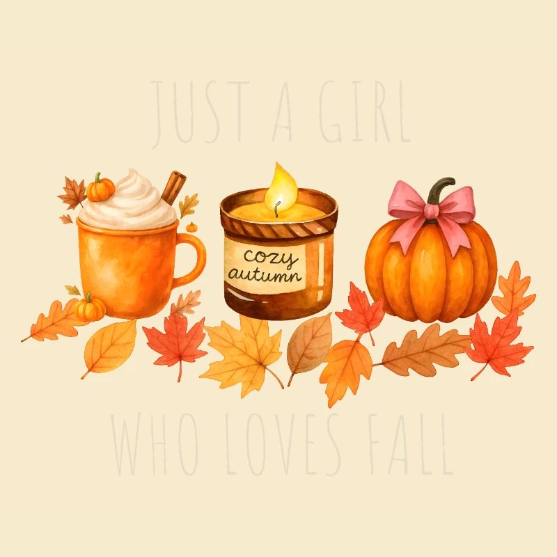 Nur ein Mädchen das Herbst liebt