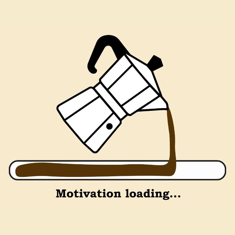 Motivation Loading mit Kaffee