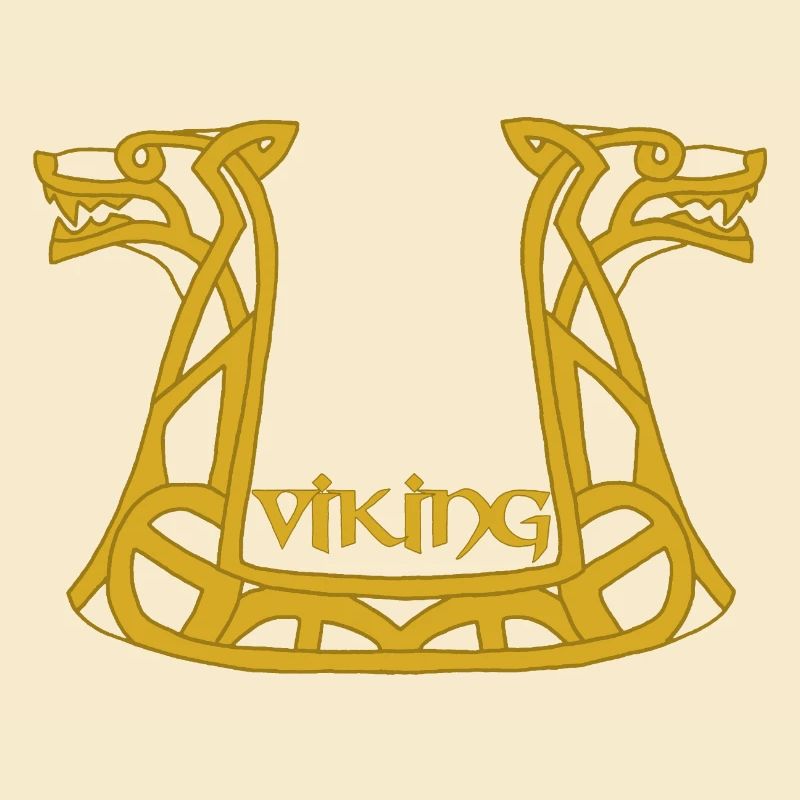 Goldener Wikinger-Drache