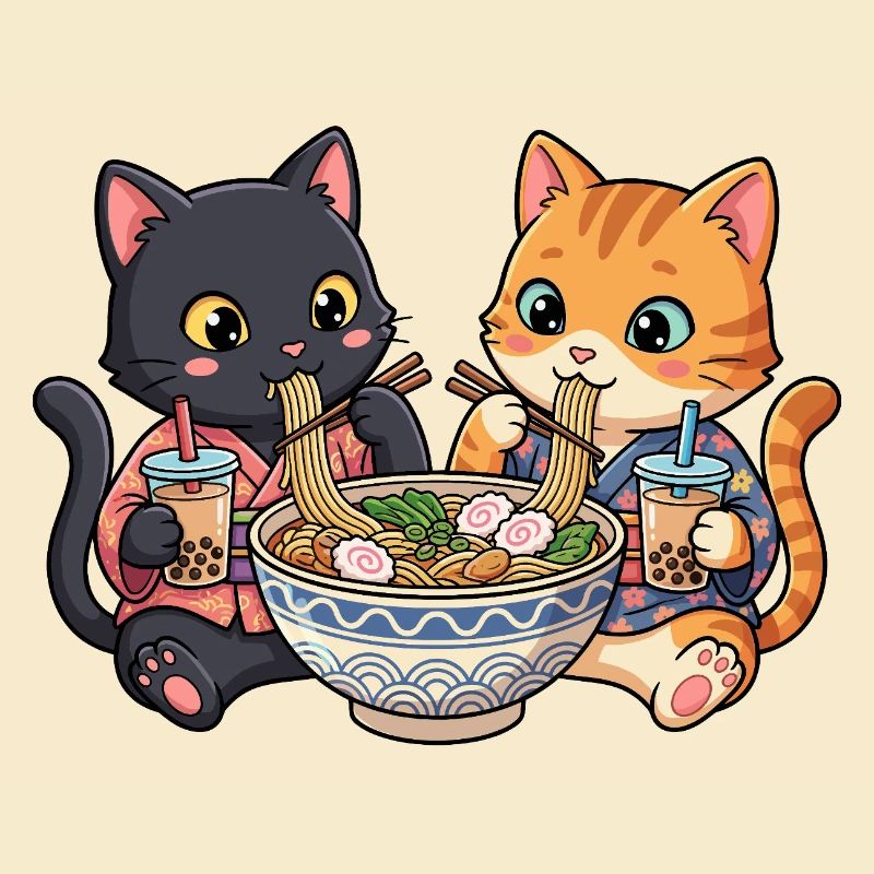 Cats Ramen Bubble Tea