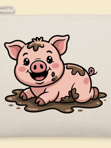 Schweinchen im Schlamm Niedlich