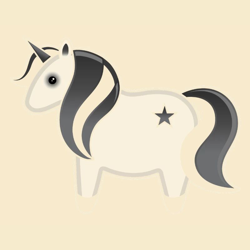 Gothic Kawaii Einhorn