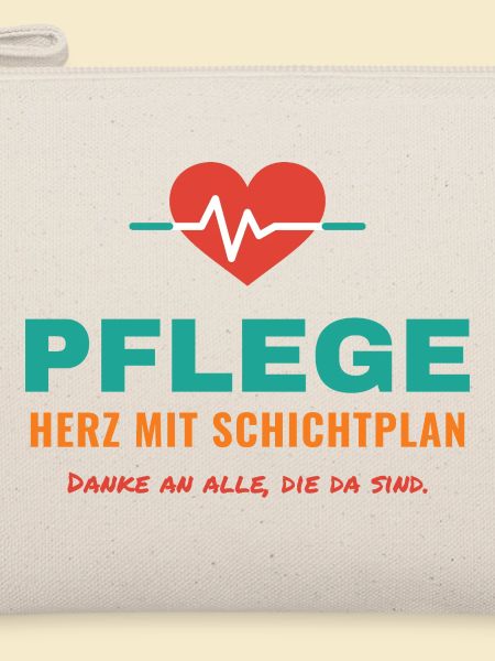 Pflege – Herz mit Schichtplan