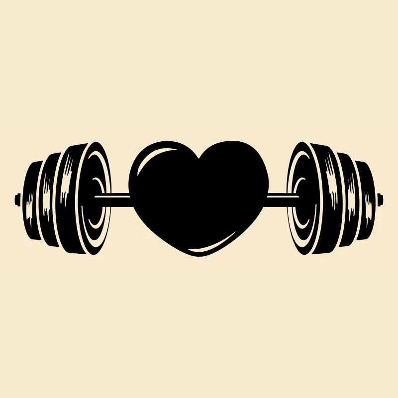 Dumbbell with heart