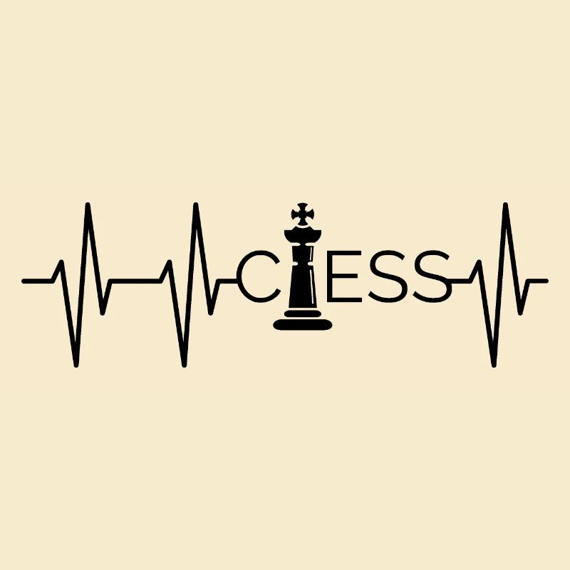 Heart Chess King Pulse Logo Chess Game icon