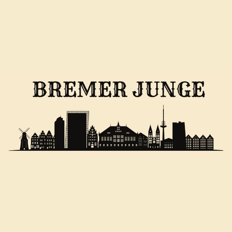 Bremer Junge Skyline Silhouette