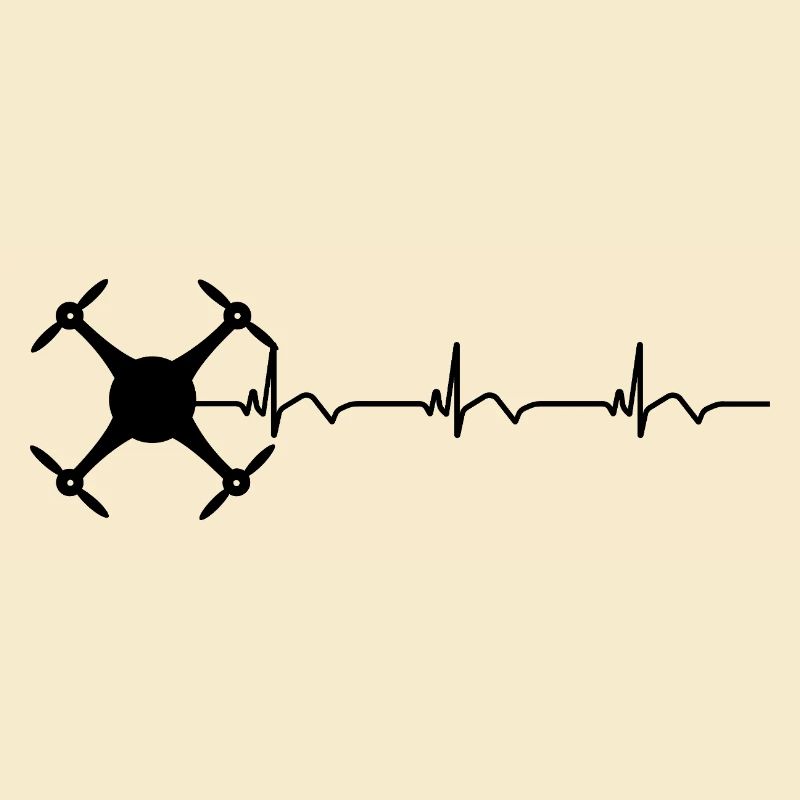 Drone Drone Pilot ECG Heartbeat