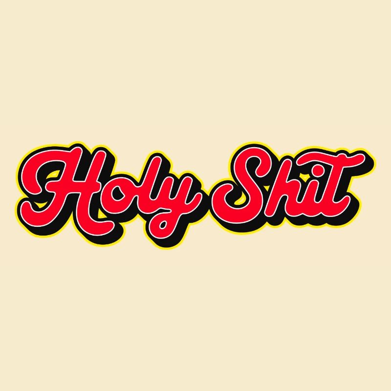Holy Shit 3D Red Script