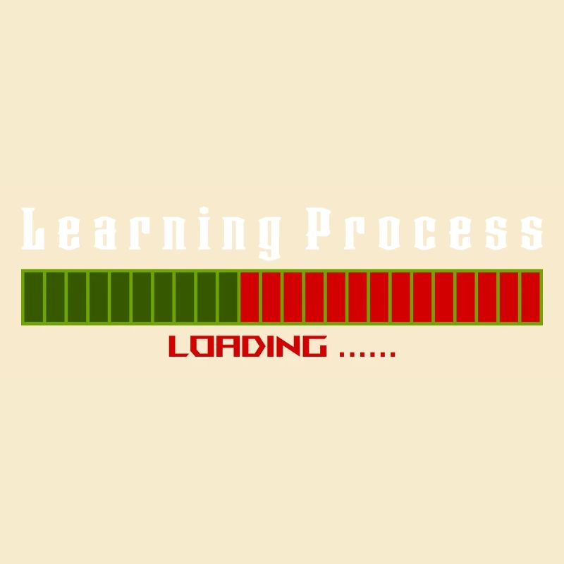 Learning Process Loading black shirt