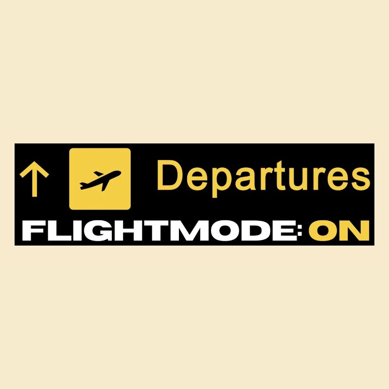 Abflüge Flugmodus On Symbol