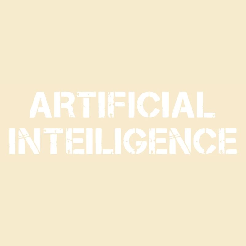 Logo Grunge de texte d’intelligence artificielle