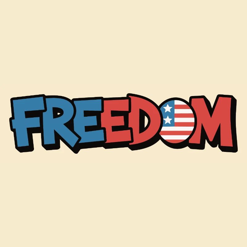 Freedom Typography Statement Design