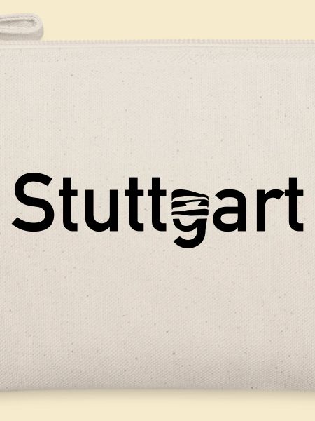 Stuttgart Stadtschild mit -Museum Skyline