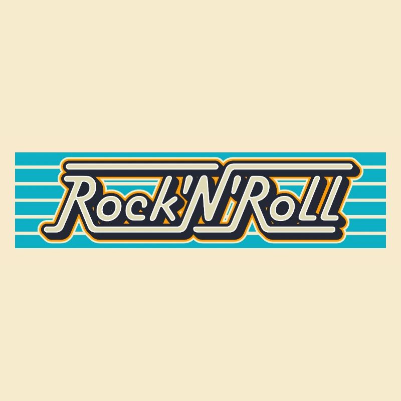 Rock 'n' Roll Retro-Typografie-Logo