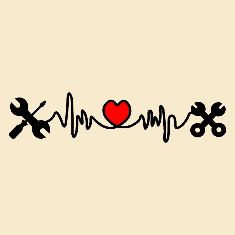 Tools with heart cardiogram