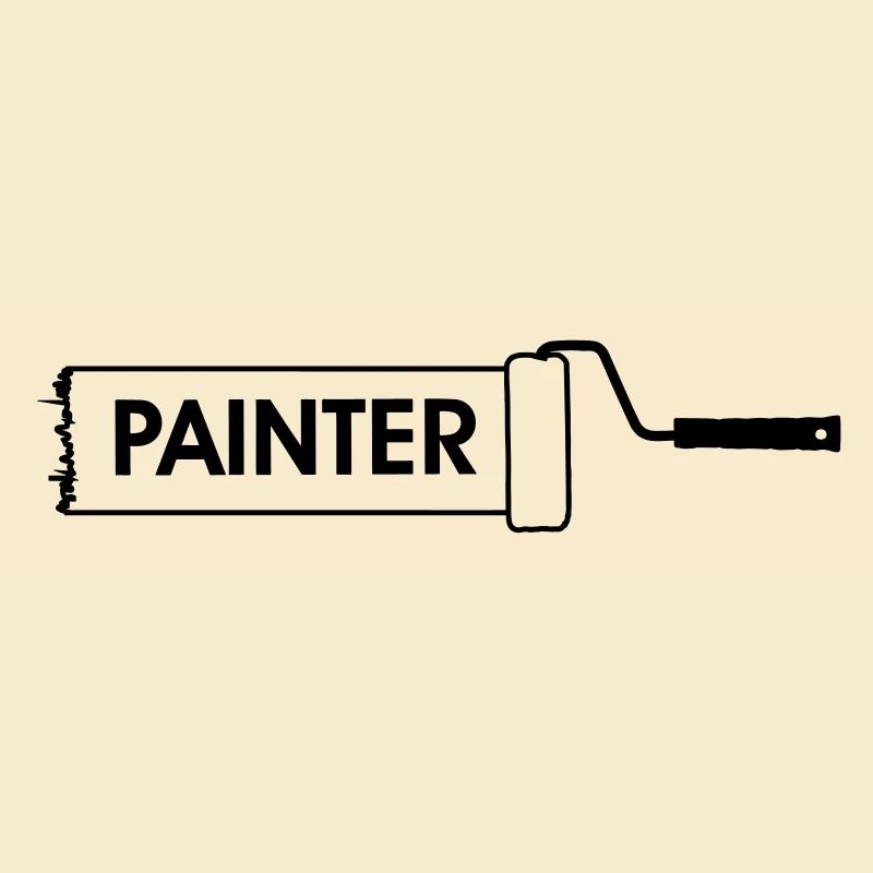 Farbroller transparent mit Text 'PAINTER'