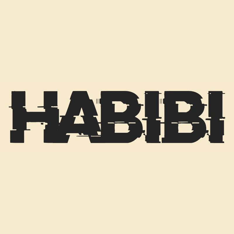 Habibi lettering