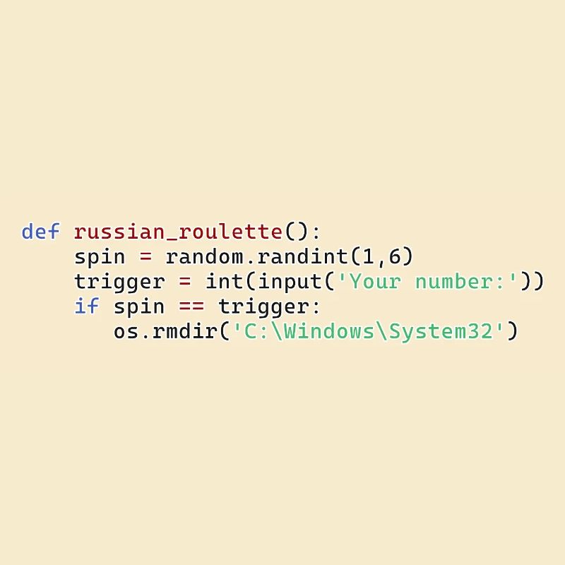 Python Russian Roulette
