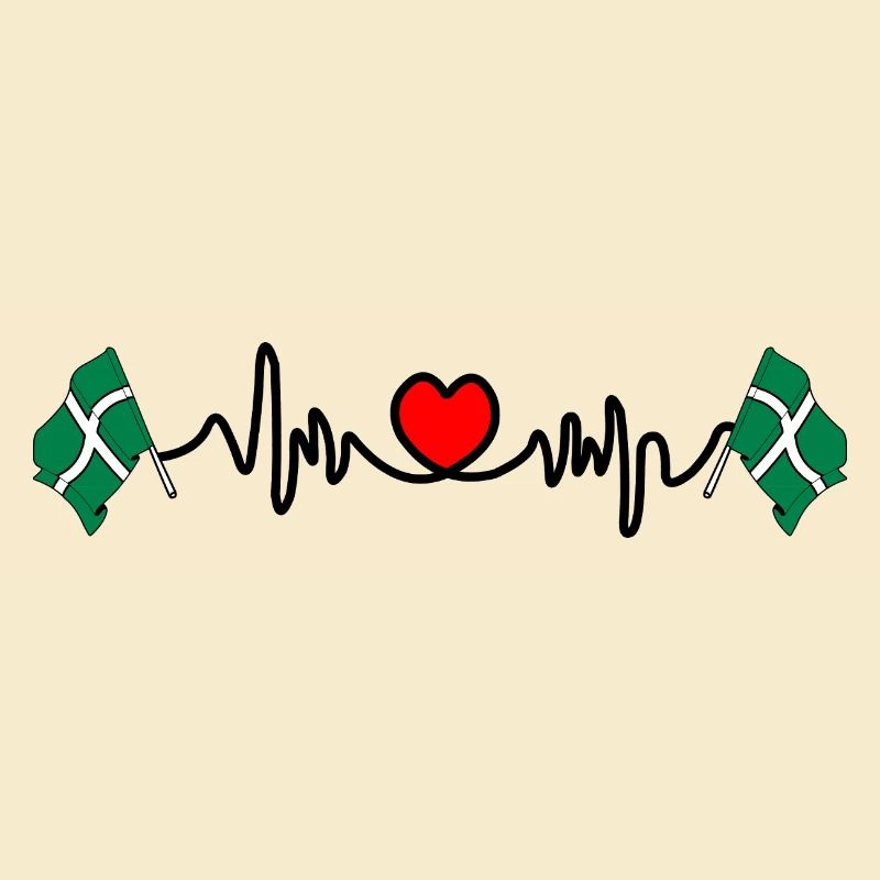 Devon Flag with Heartbeat