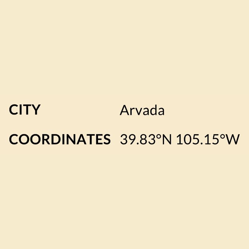 Arvada, Colorado, USA coordinates