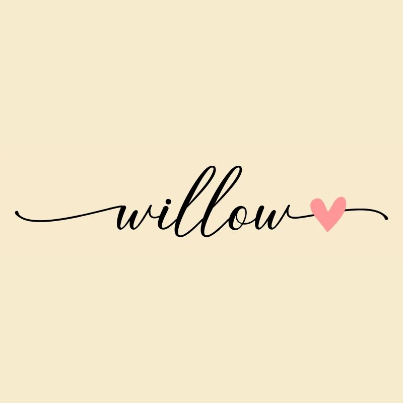 Willow Surname First name Calligraphy Script