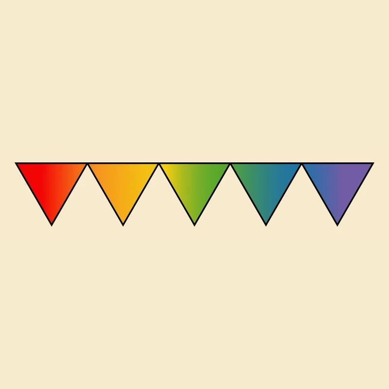 Triangles queer arc-en-ciel