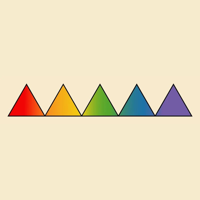Rainbow LGBTQ triangles