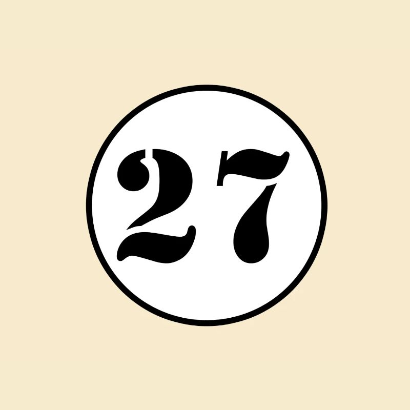 NUMMER 27 Siebenundzwanzig Geburtstag Geschenk