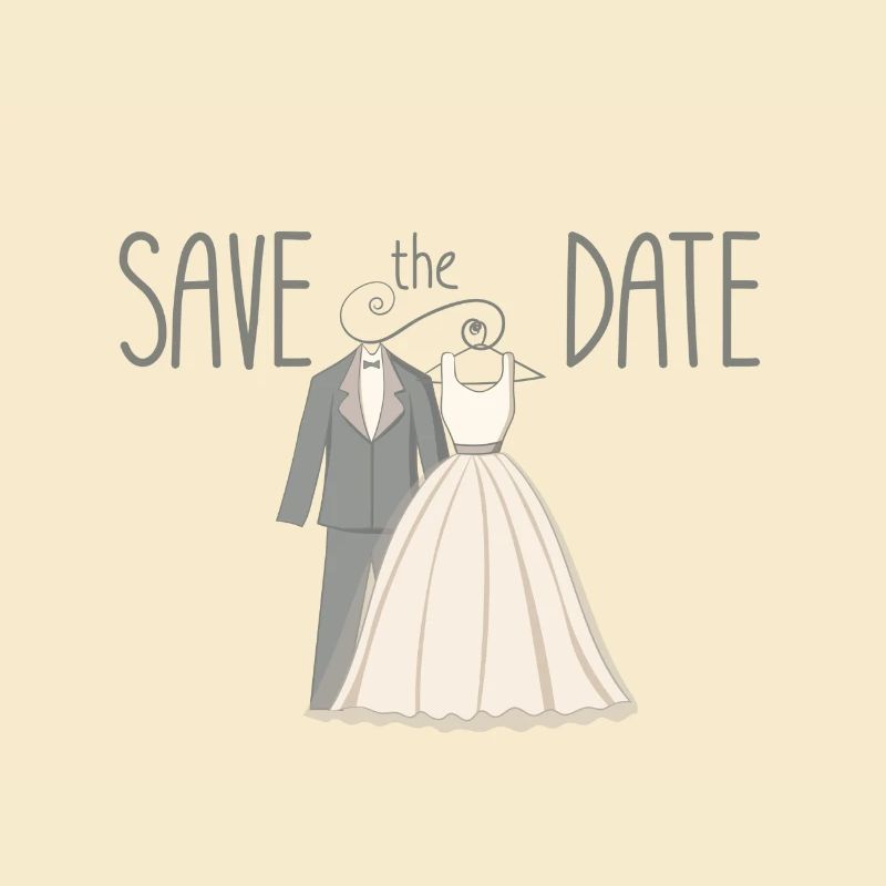 Wedding Save The Date Illustration
