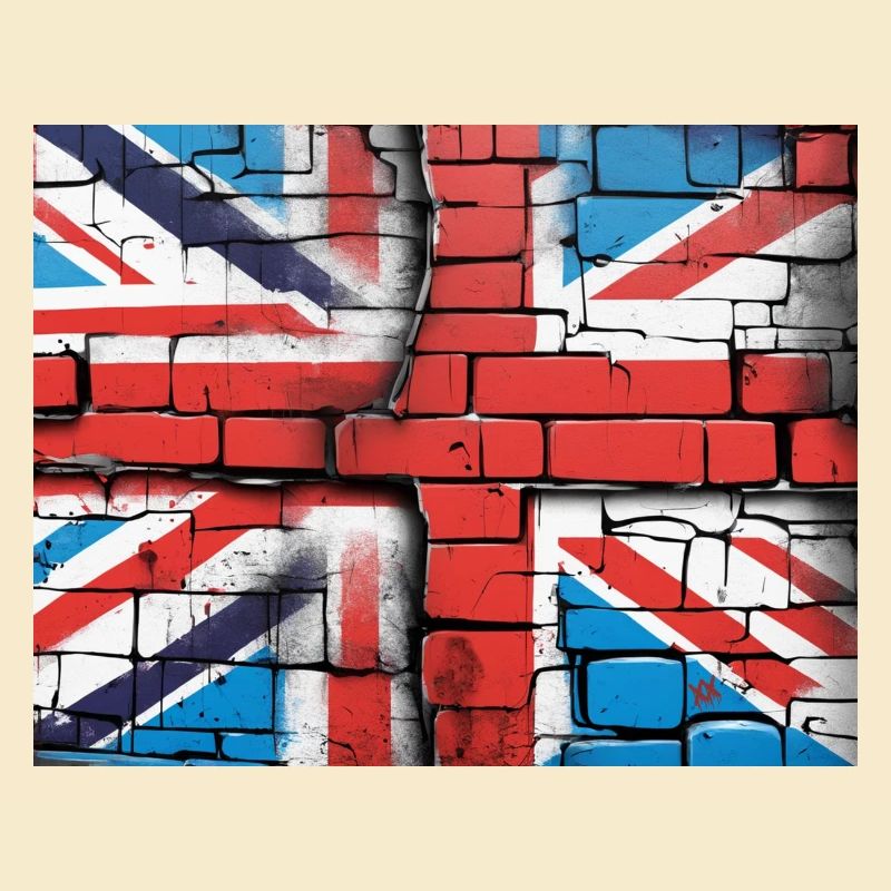 Britische Flagge Graffiti Kunst