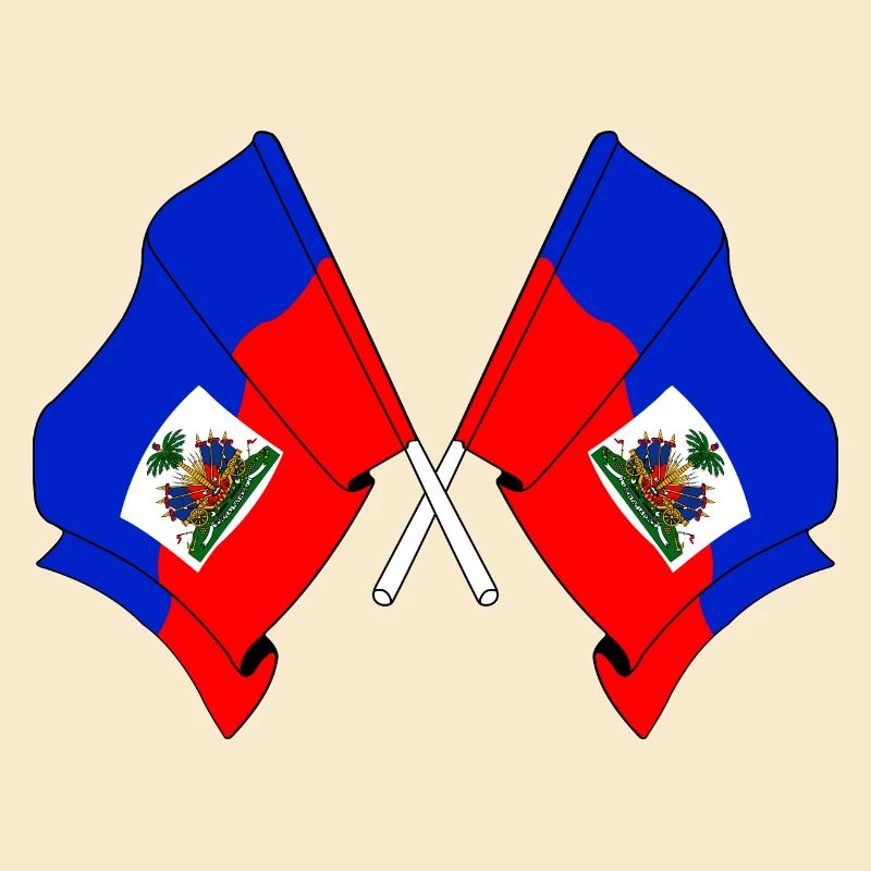 Deux drapeaux d’Haïti