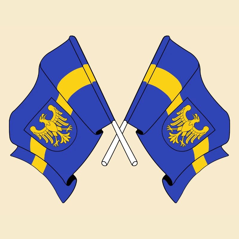 Zwei Flaggen Schlesiens