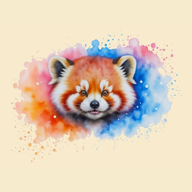 Wasserfarbener Roter Panda Splash