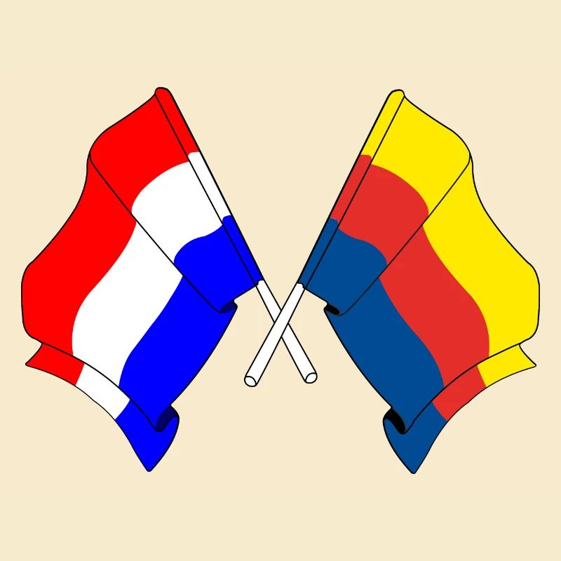 Drapeau Pays-Bas, drapeau Hollande du Nord croisé