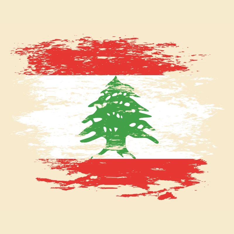 Libanon Flagge used